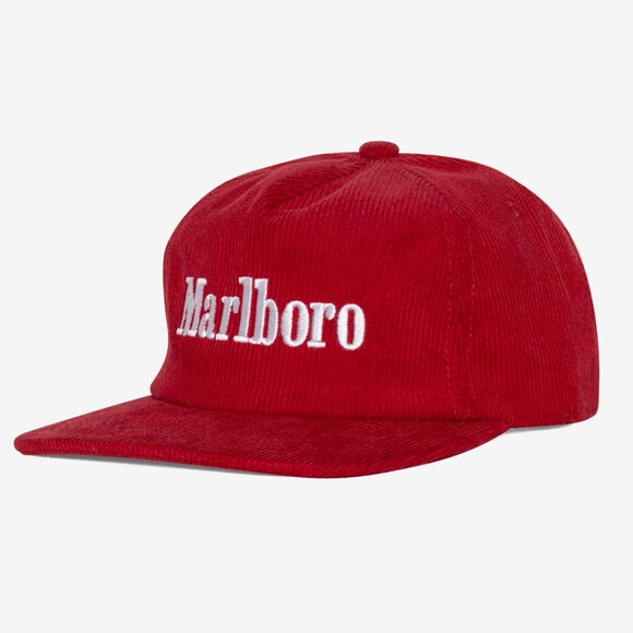 Vintage Deadstock Red Marlboro Corduroy Snapback Hat - Picture 3 of 5